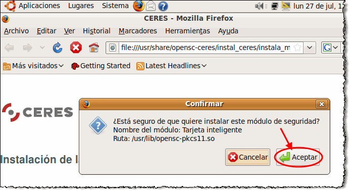 Instalar Módulo Ceres Linux